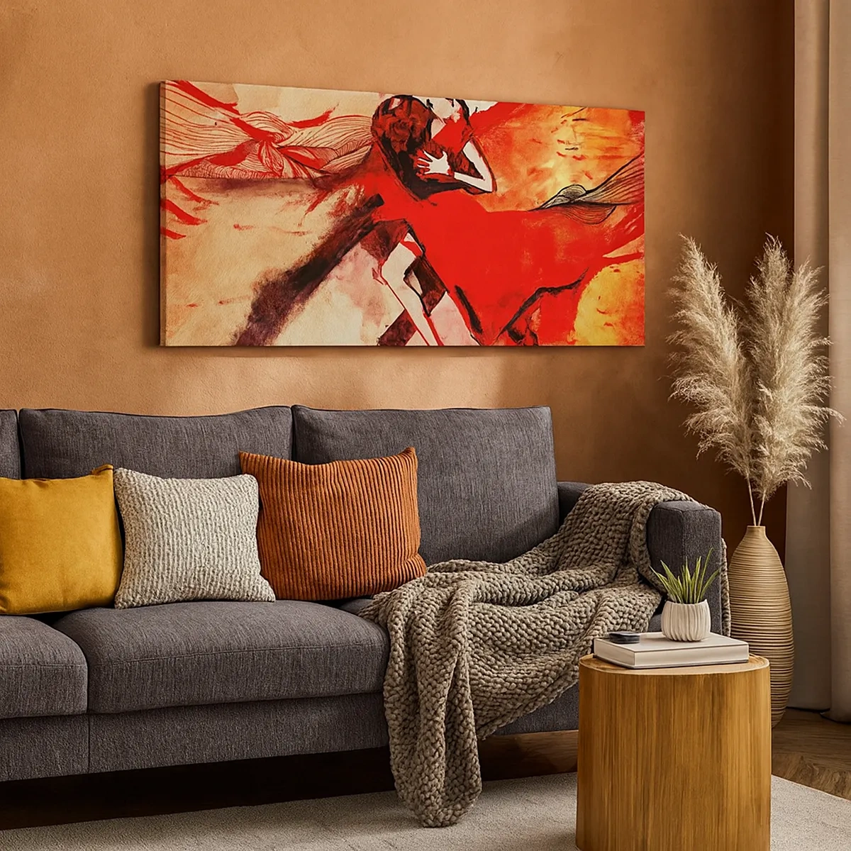 Obraz na płótnie - Purpurowy rytm namiętności - 30x30 cm