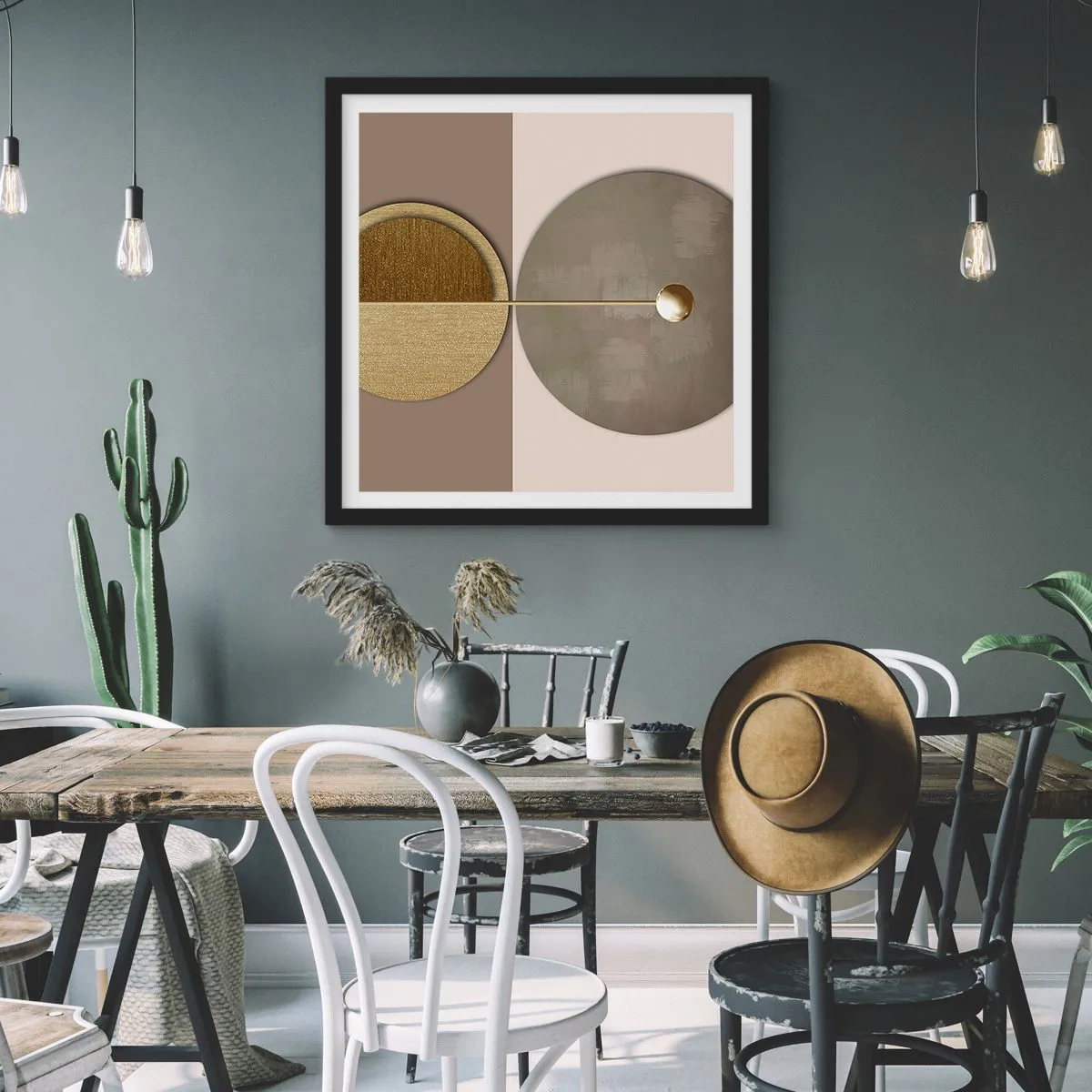 Plakat w czarnej ramie - Doskonała równowaga - 30x30 cm