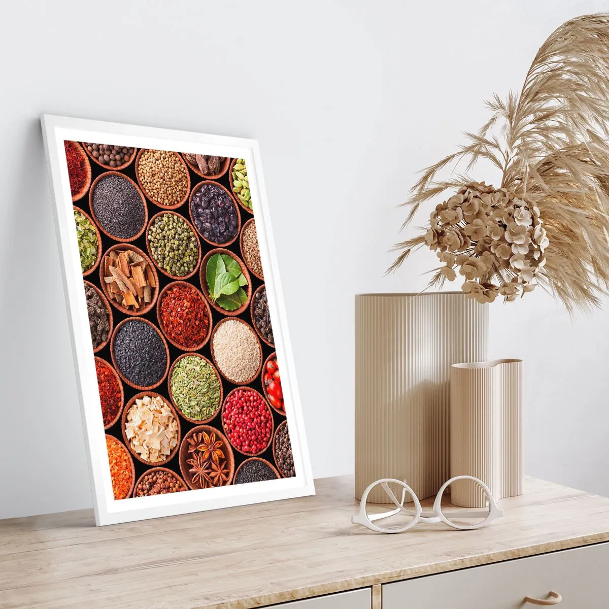 Plakat w białej ramie - Wszystkie smaki świata - 30x40 cm