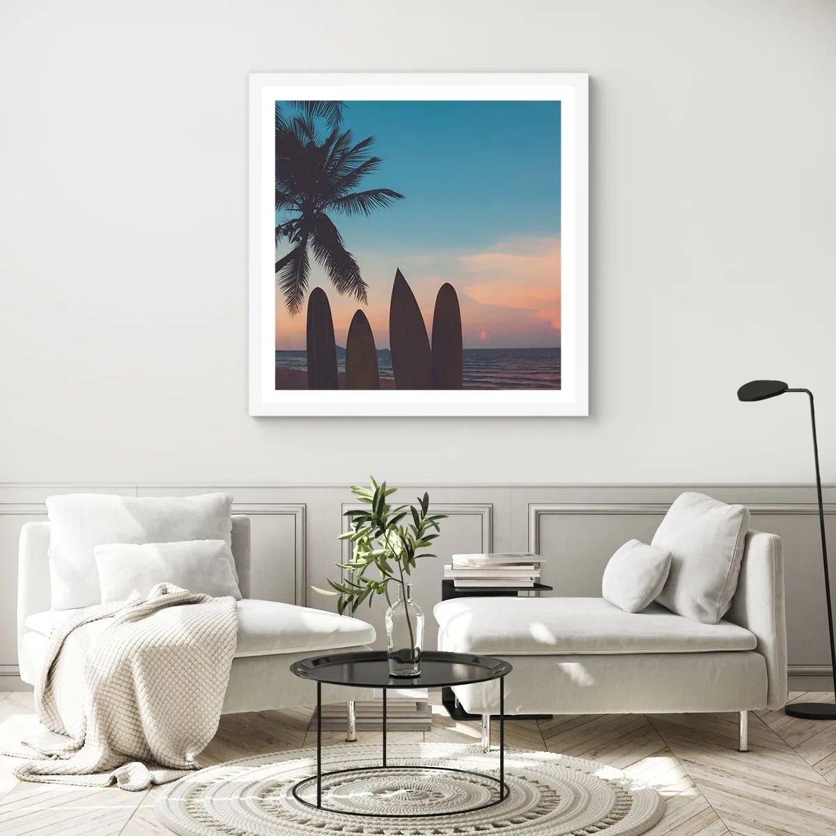 Plakat w białej ramie - Jutro też będzie zabawa - 30x30 cm