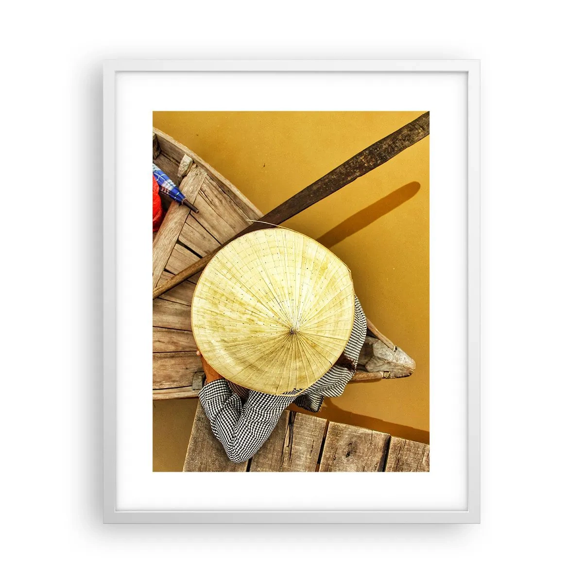 Plakat w białej ramie - Życie na żółtej rzece - 40x50 cm