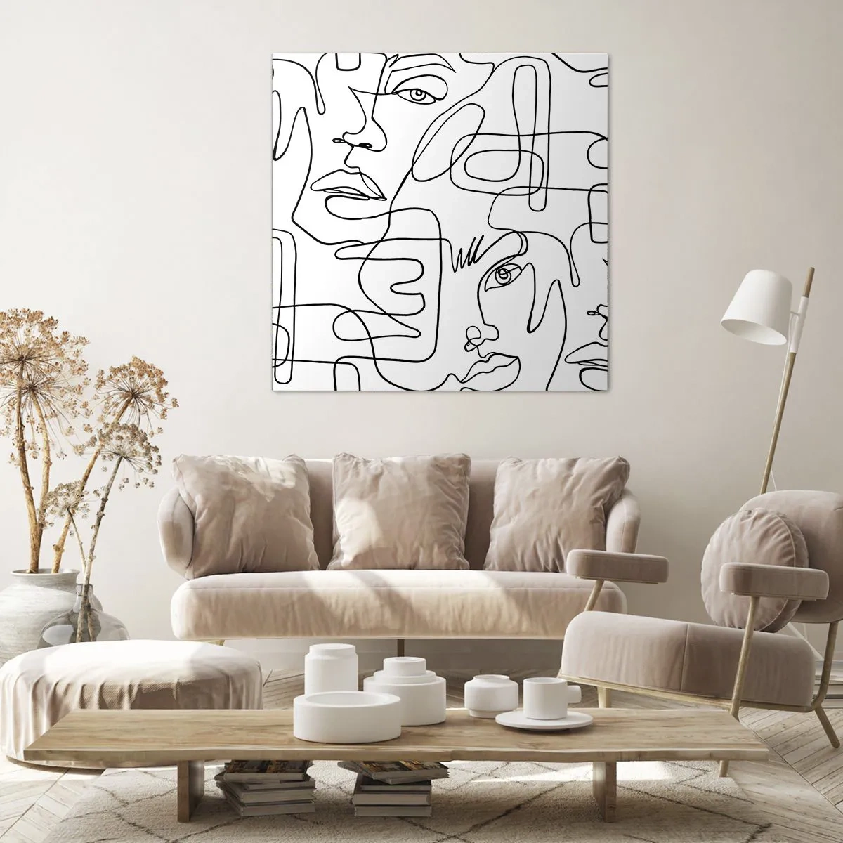 Obraz na płótnie - W splątanych emocjach - 50x50 cm