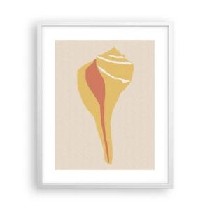 Plakat w białej ramie - Abstrakcja organiczna – wzrost - 40x50 cm