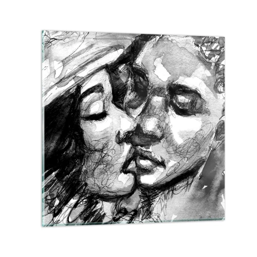 Obraz na szkle - Czuła chwila - 30x30 cm