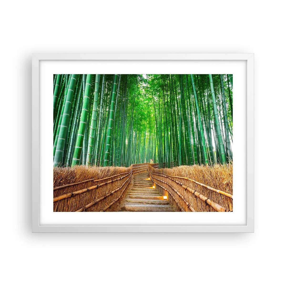 Plakat w białej ramie - Esencja azjatyckiej natury - 50x40 cm