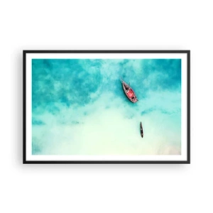 Plakat w czarnej ramie - Bo na plażach Zanzibaru, kiedy nadmiar wód… - 91x61 cm