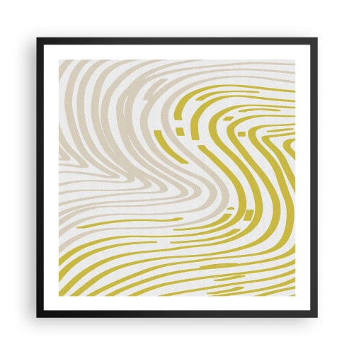 Plakat w czarnej ramie - Kompozycja z łagodnym ugięciem - 60x60 cm