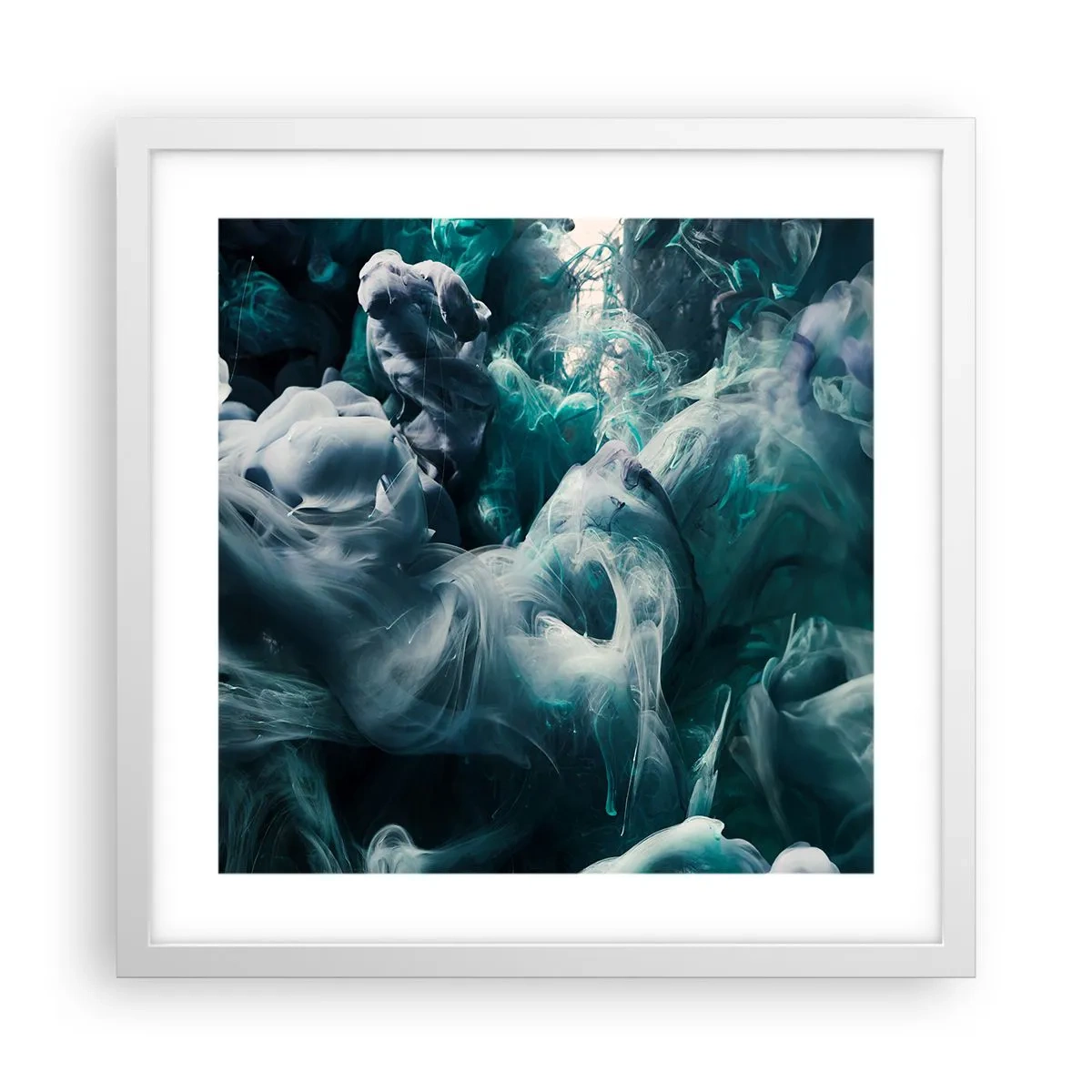 Plakat w białej ramie - Ruch koloru - 40x40 cm