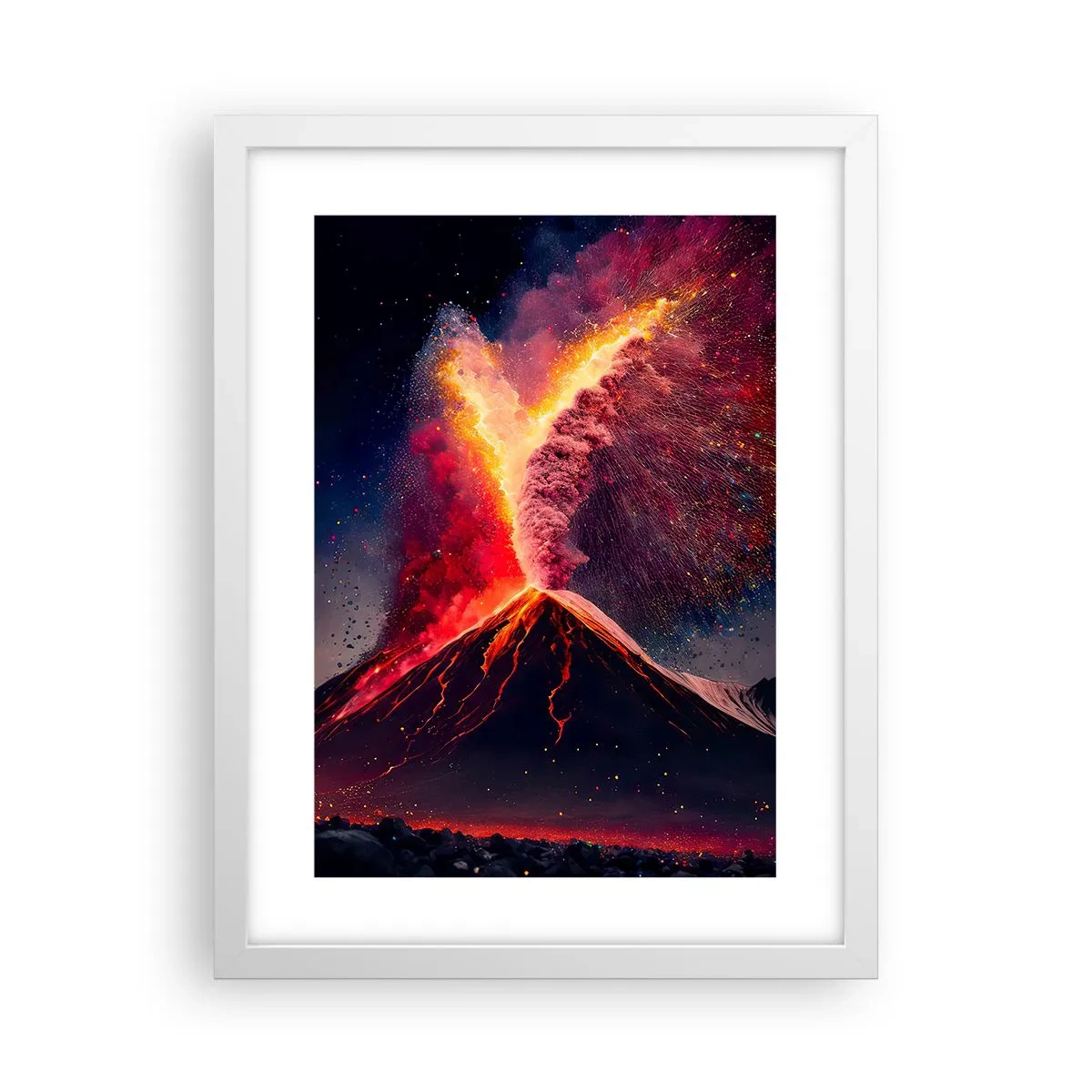 Plakat w białej ramie - Piękno i groza - 30x40 cm