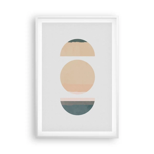 Plakat w białej ramie - Koło za kołem - 61x91 cm