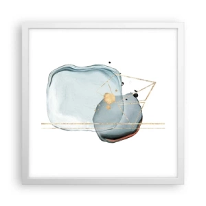 Plakat w białej ramie - Studium kropli - 40x40 cm