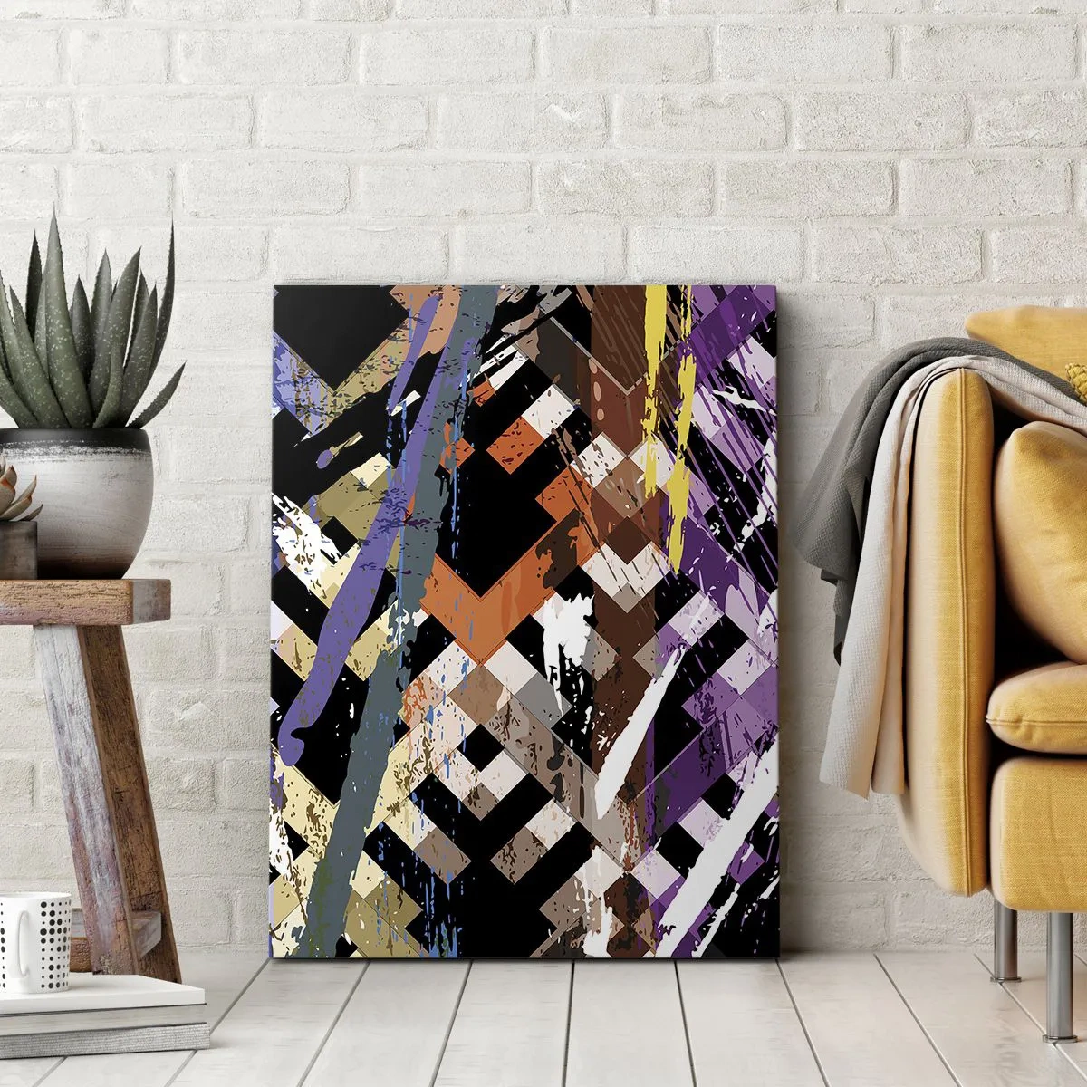 Obraz na płótnie - Podniesione do kwadratu - 65x120 cm