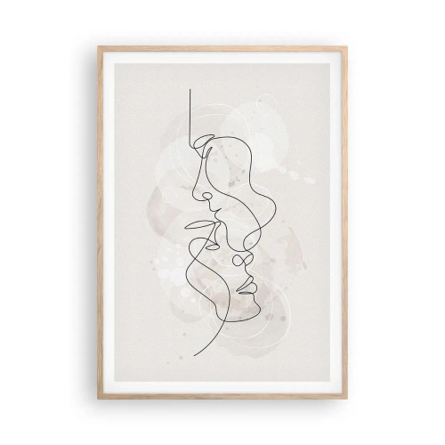 Plakat w ramie jasny dąb - Splątani w uścisku - 70x100 cm