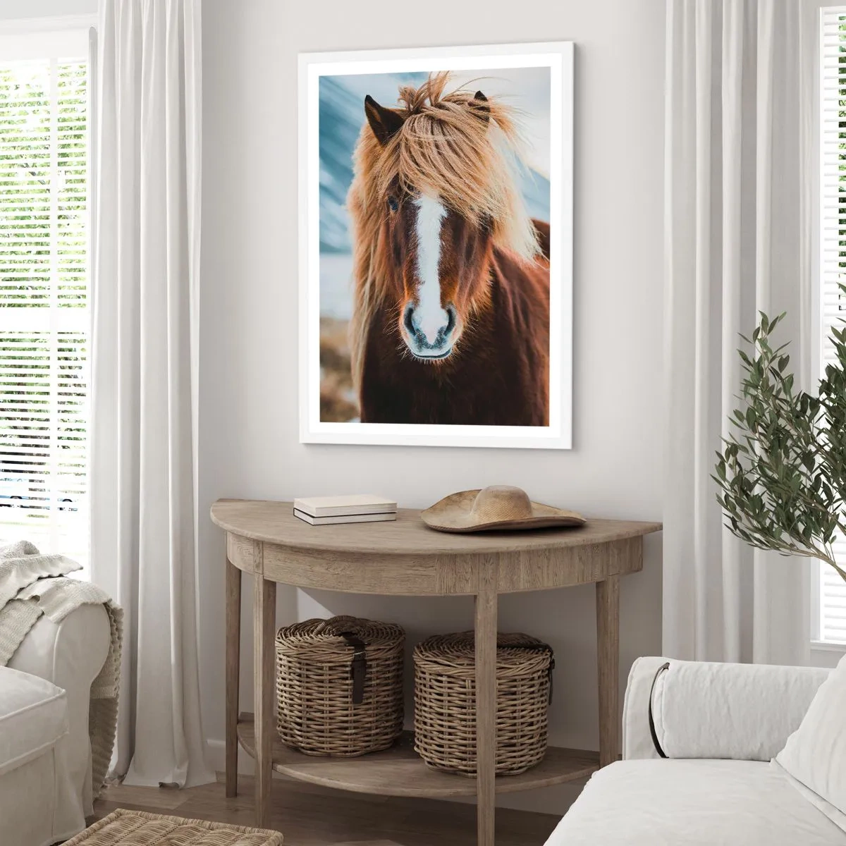 Plakat w białej ramie - Czujesz wolność? - 70x100 cm