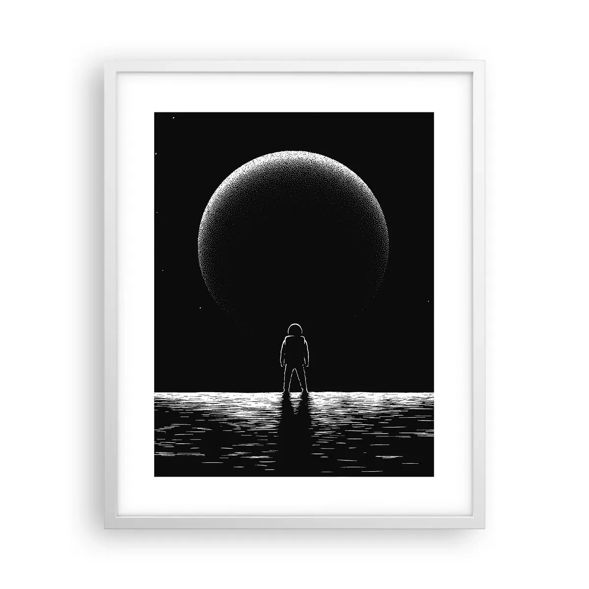 Plakat w białej ramie - Twarzą w twarz - 40x50 cm