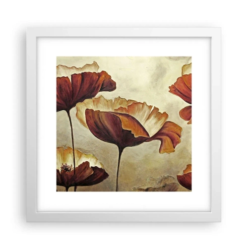 Plakat w białej ramie - Łąki łan - 30x30 cm