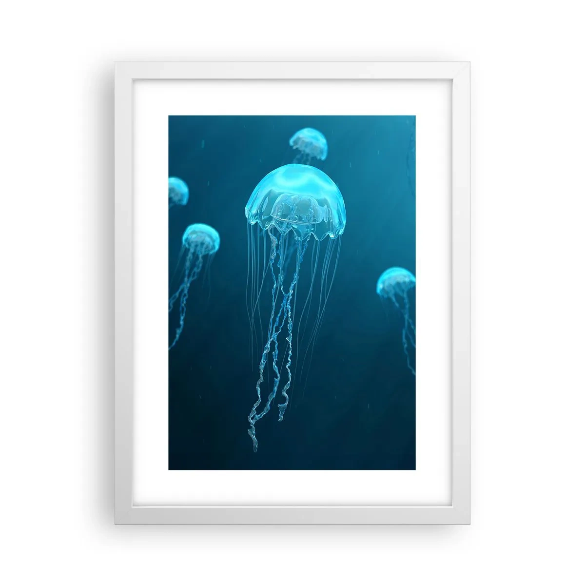Plakat w białej ramie - Oceaniczny taniec - 30x40 cm