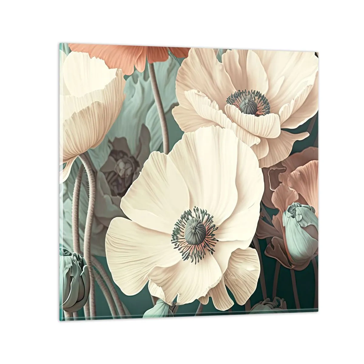 Obraz na szkle - Szept maków - 50x50 cm