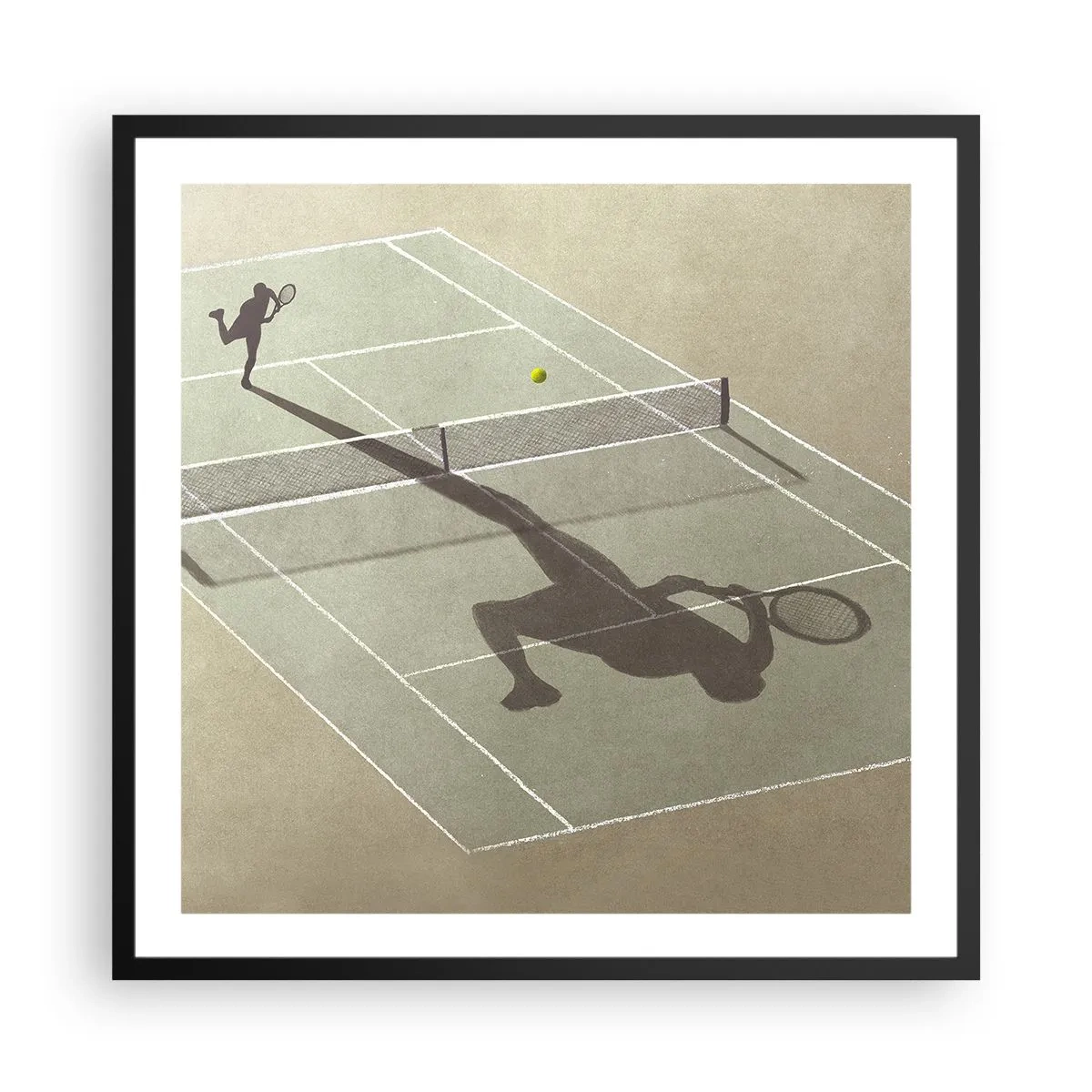 Plakat w czarnej ramie - Pokonać siebie - 60x60 cm