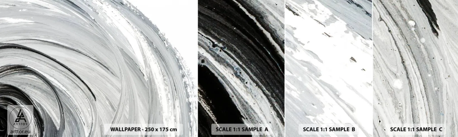 Fototapeta Próbka Standard Eco - Kompozycja orbitalna - Minimalistyczny, Sztuka, Farba - 100x30 cm