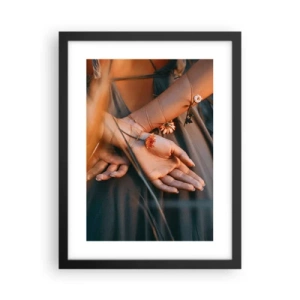 Plakat w czarnej ramie - Związana z naturą - 30x40 cm