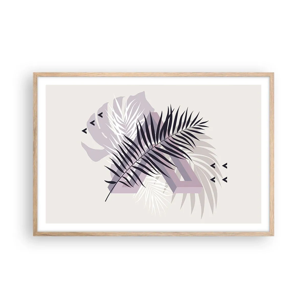 Plakat w ramie jasny dąb - Cień cienia - 91x61 cm