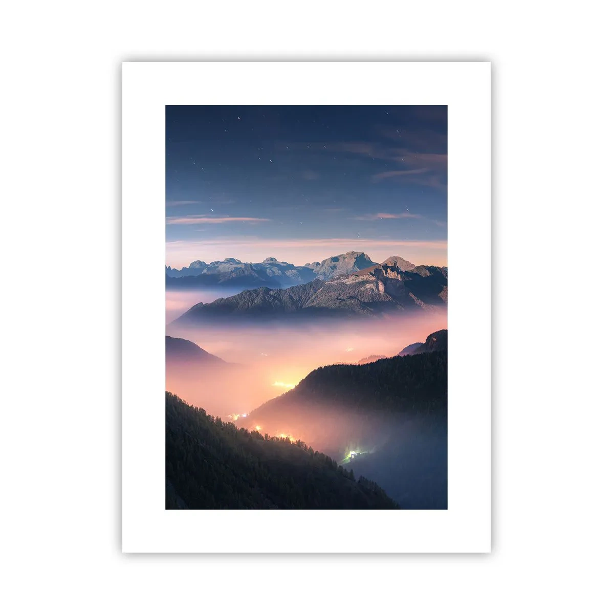 Plakat - Światło w dolinach - 30x40 cm