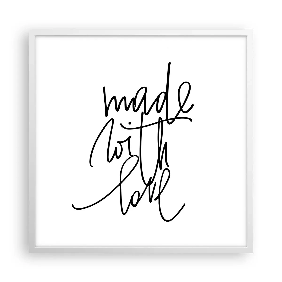 Plakat w białej ramie - Najlepsza marka - 60x60 cm