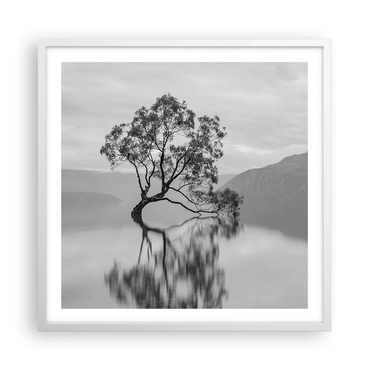 Plakat w białej ramie - Jest taki kraj - 60x60 cm