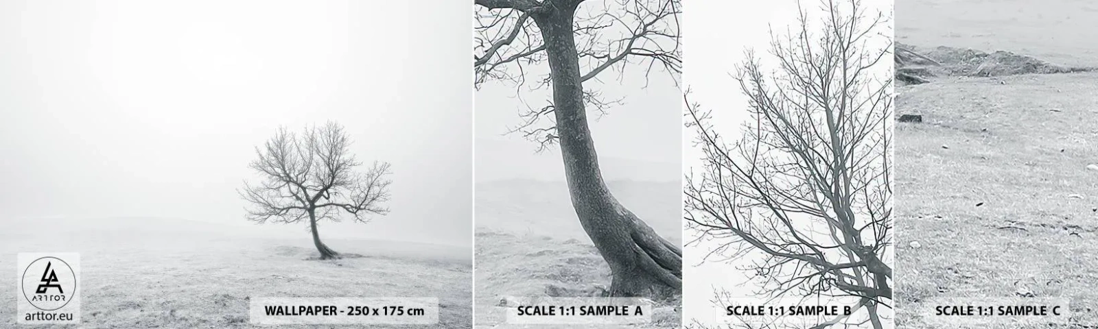 Fototapeta Próbka Samoprzylepna Deluxe Sticker - Przeciw nicości - Krajobraz, Drzewo, Natura - 100x30 cm