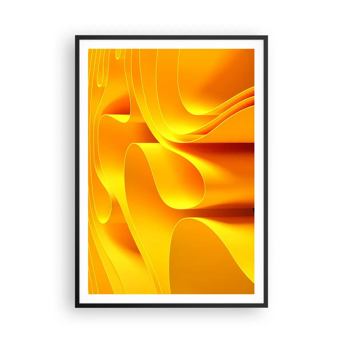 Plakat w czarnej ramie - Jak fale słońca - 70x100 cm