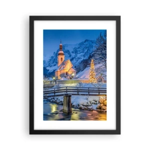 Plakat w czarnej ramie - Duch Świąt - 30x40 cm