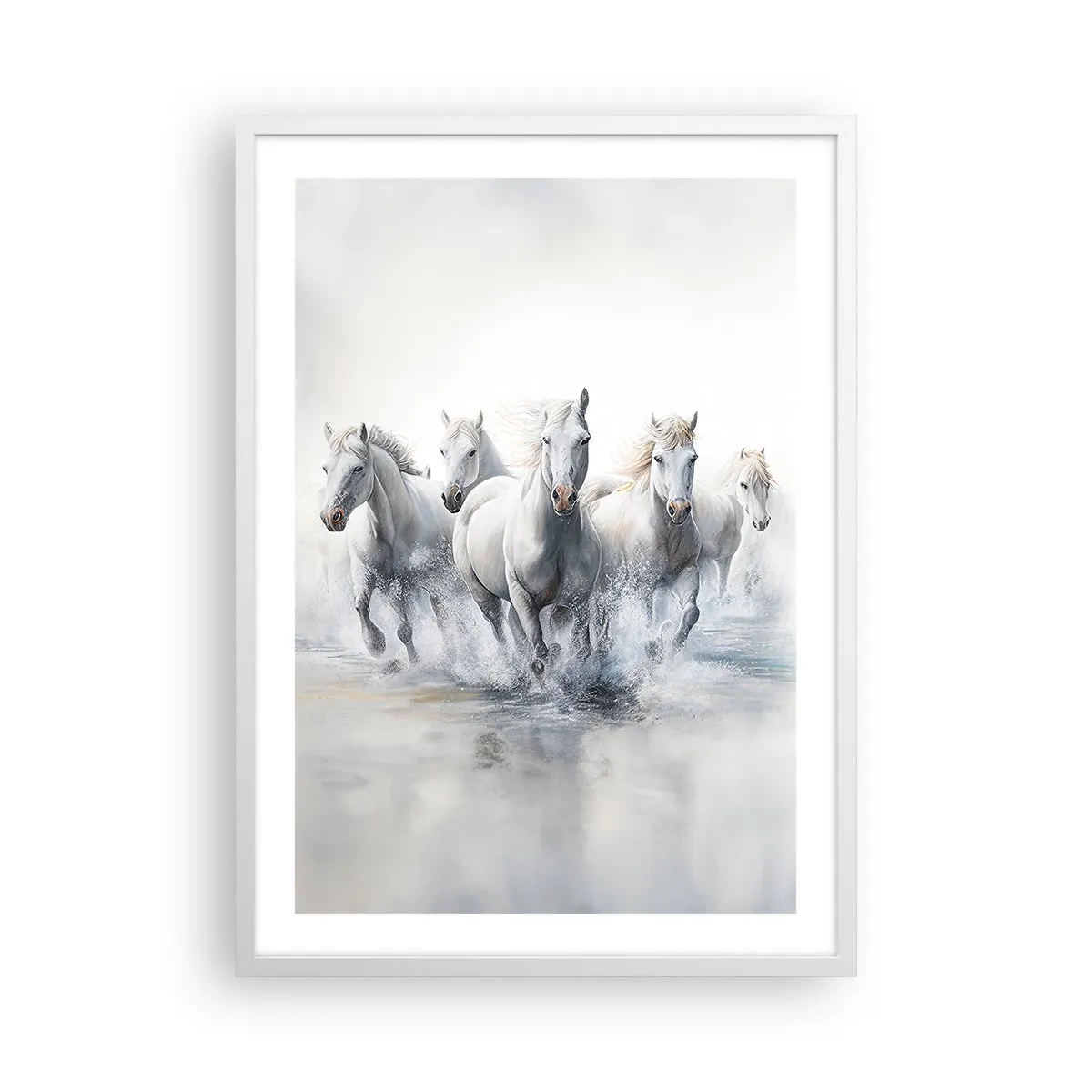 Plakat w białej ramie - Biała magia - 50x70 cm