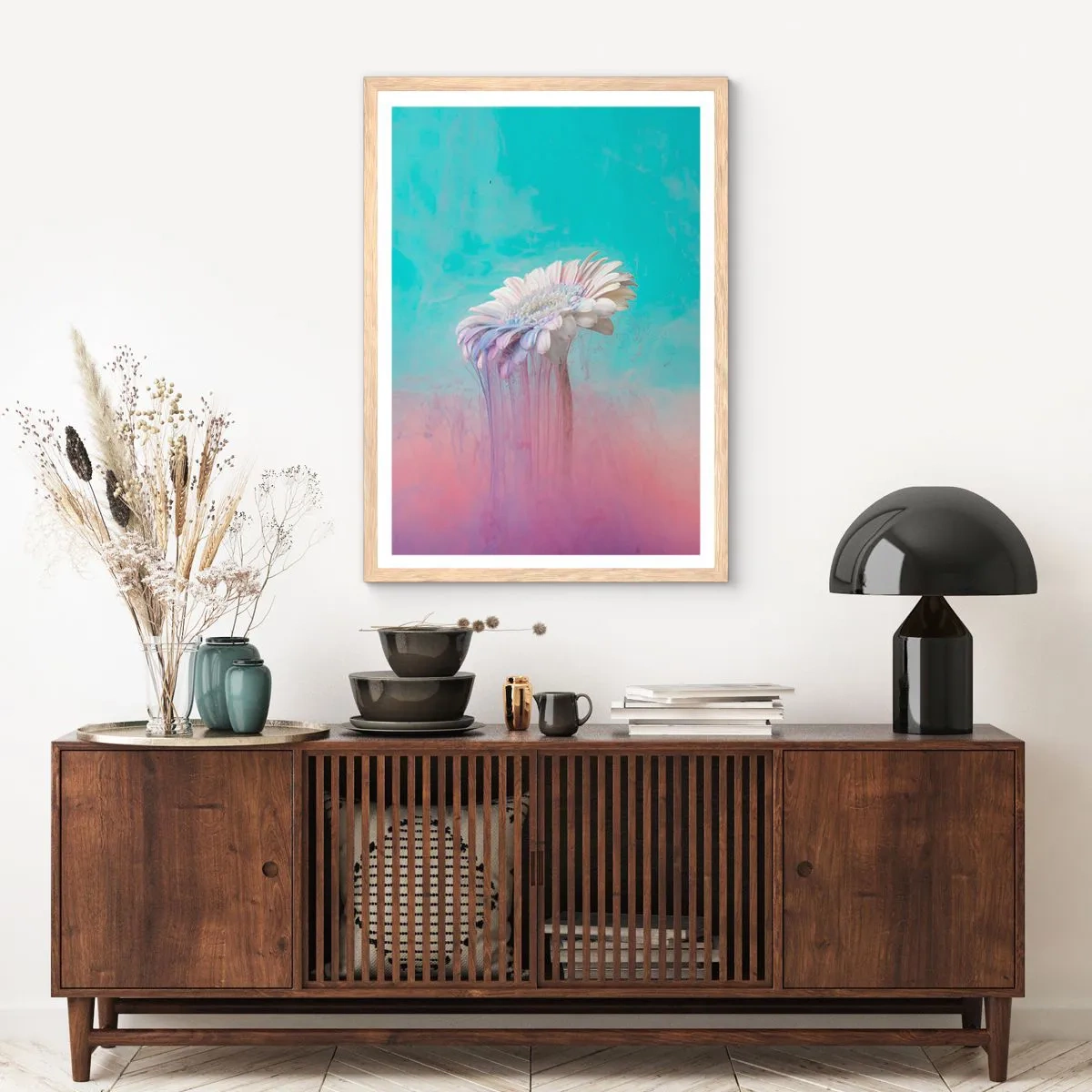 Plakat w ramie jasny dąb - Zaświaty kwiatów - 40x50 cm