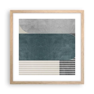 Plakat w ramie jasny dąb - Kompozycja na poziomie - 40x40 cm