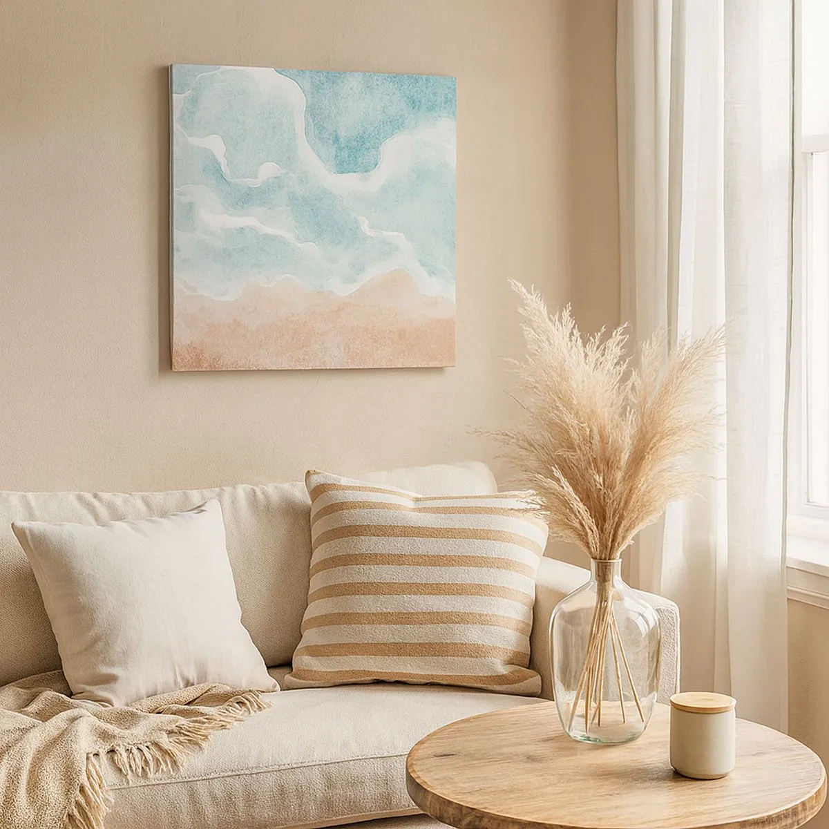 Obraz na płótnie - Abstrakcja obłoczna - 30x30 cm