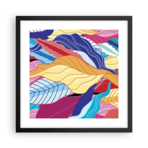 Plakat w czarnej ramie - Kolorowy bałagan - 40x40 cm