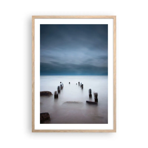 Plakat w ramie jasny dąb - Zamyślone jezioro - 50x70 cm