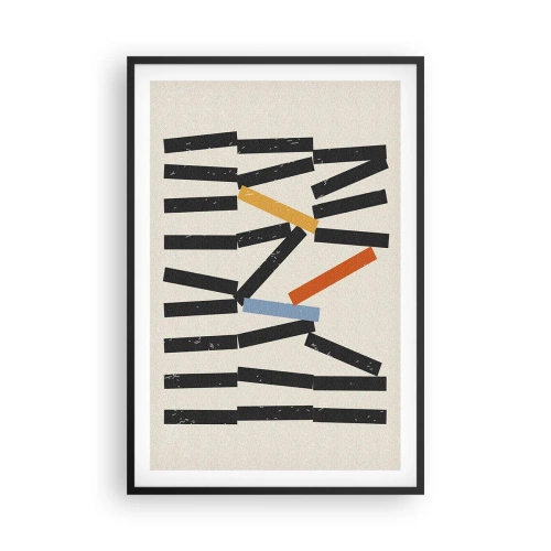Plakat w czarnej ramie - Domino – kompozycja - 61x91 cm