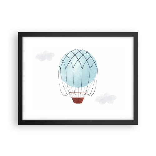 Plakat w czarnej ramie - Cały w chmurach - 40x30 cm