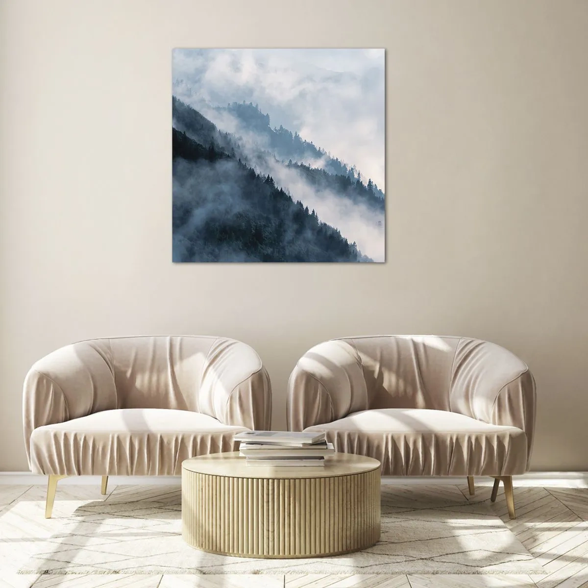 Obraz na szkle - Mistyka gór - 40x40 cm