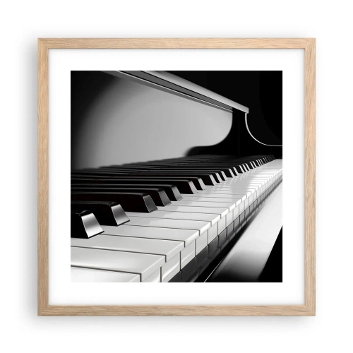 Plakat w ramie jasny dąb - Harmonia kształtów i barw - 40x40 cm