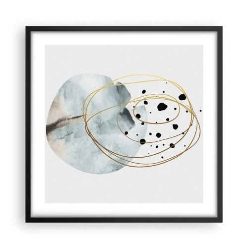 Plakat w czarnej ramie - W objęciach przestrzeni - 50x50 cm