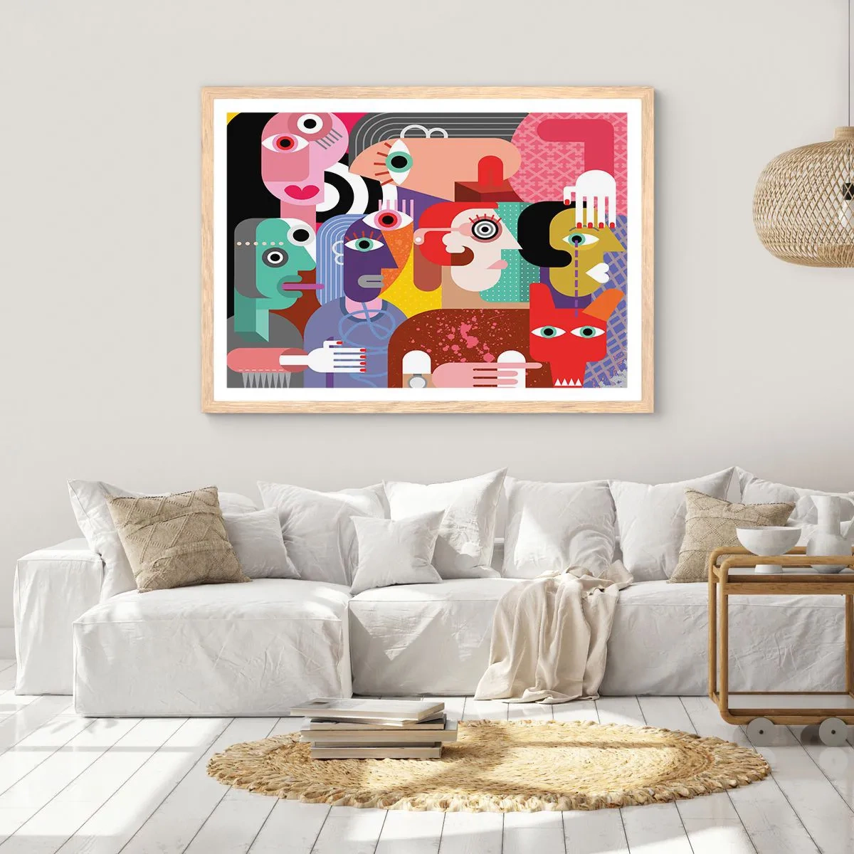 Plakat w ramie jasny dąb - My od pana Picassa - 91x61 cm