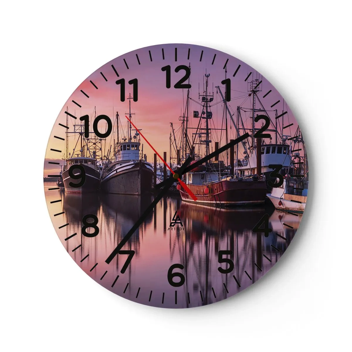 Zegar ścienny - Przed kolejnym dniem - 40x40 cm