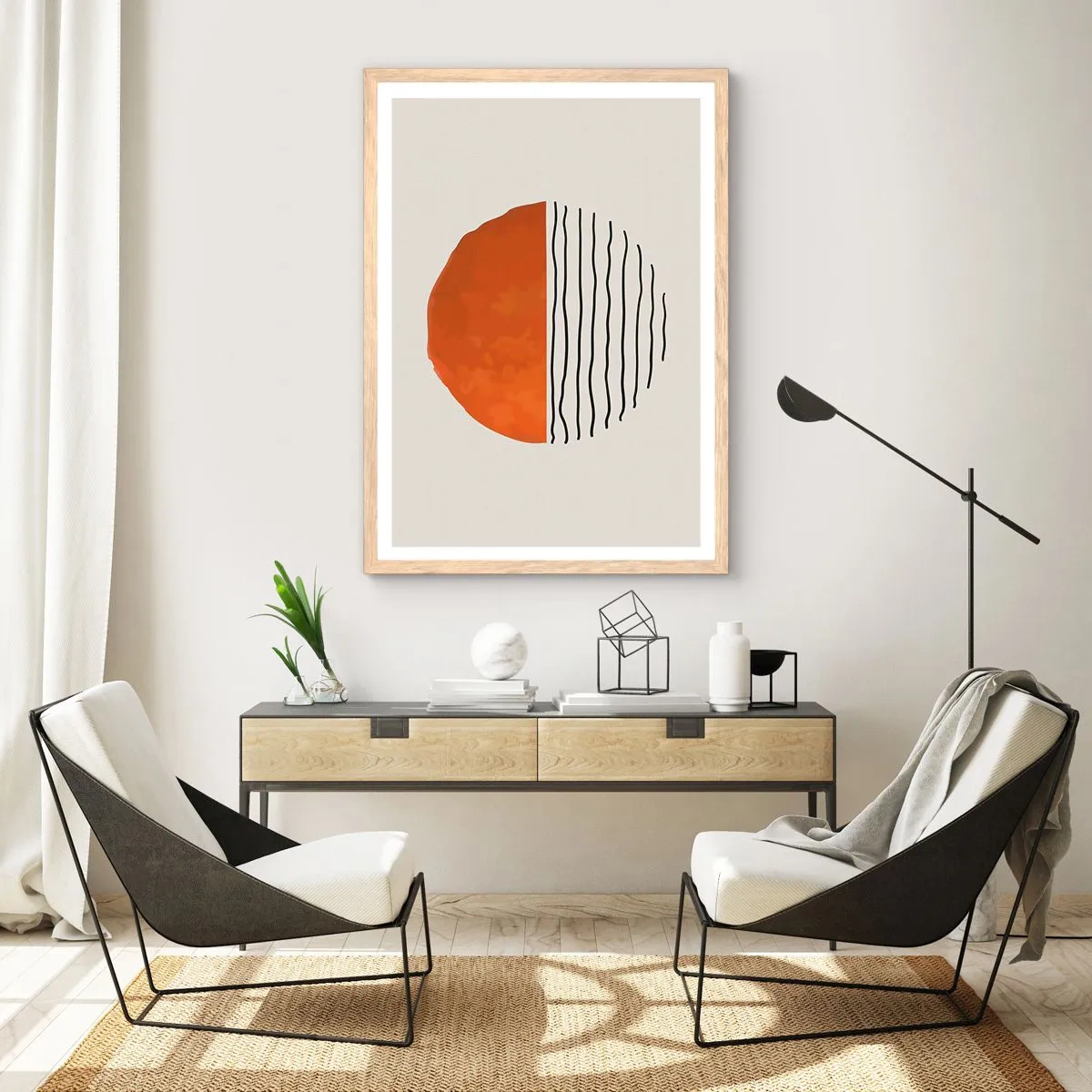 Plakat w ramie jasny dąb - W japońskim klimacie - 40x50 cm