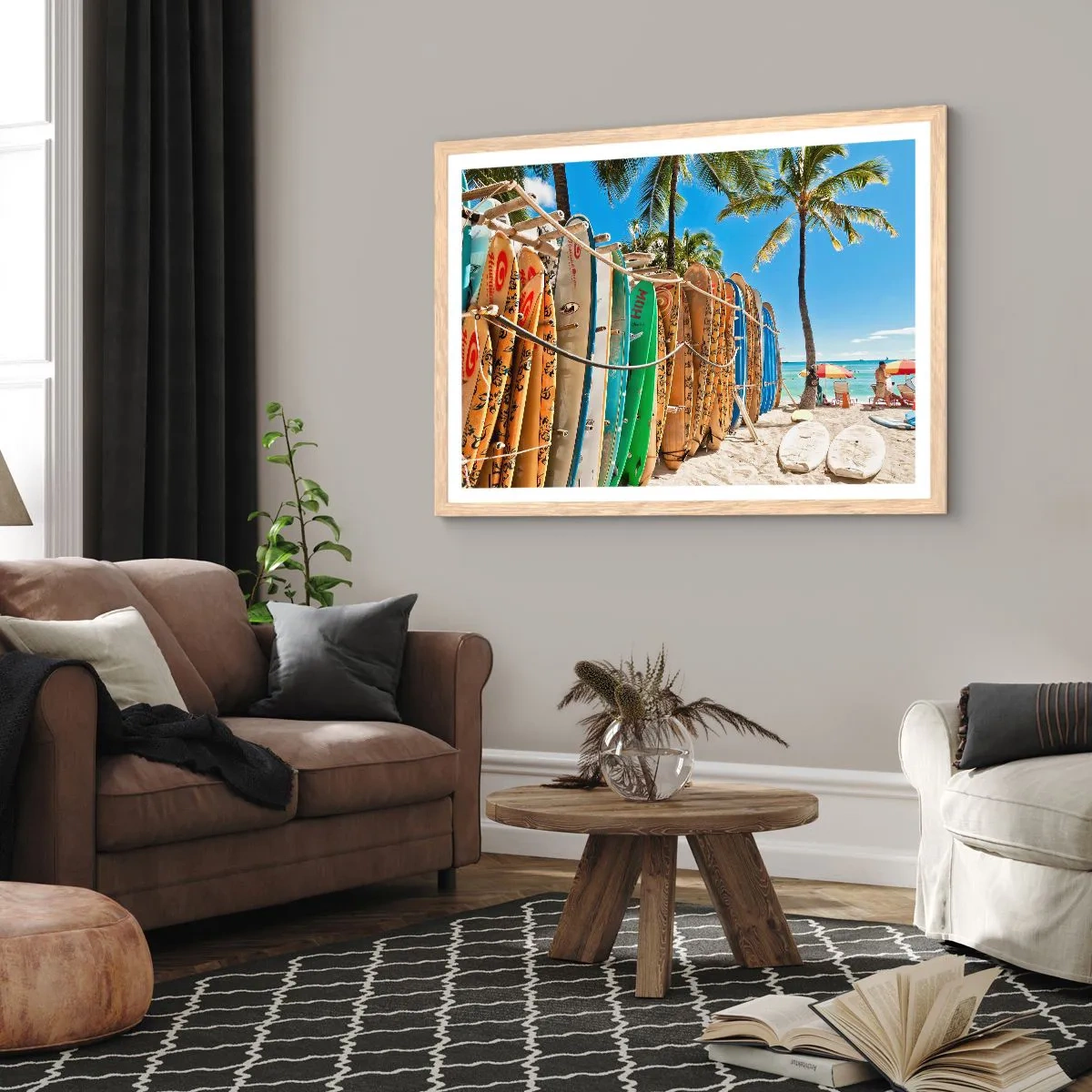 Plakat w ramie jasny dąb - Słoneczna zabawa - 40x30 cm