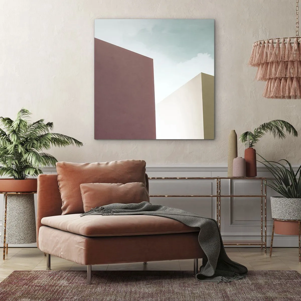 Obraz na płótnie - Geometria słonecznego lata - 40x40 cm