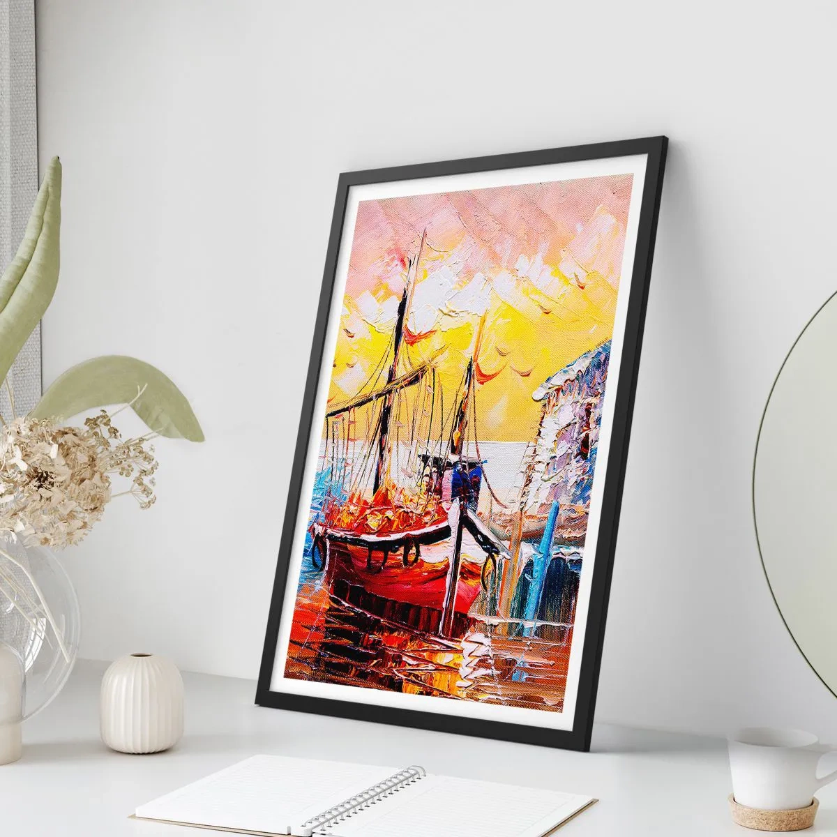 Plakat w czarnej ramie - Szczęśliwy powrót - 40x50 cm