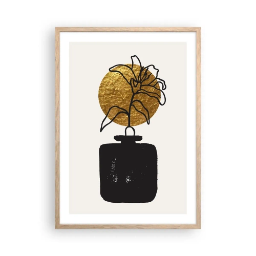 Plakat w ramie jasny dąb - Piękno na wagę złota - 50x70 cm